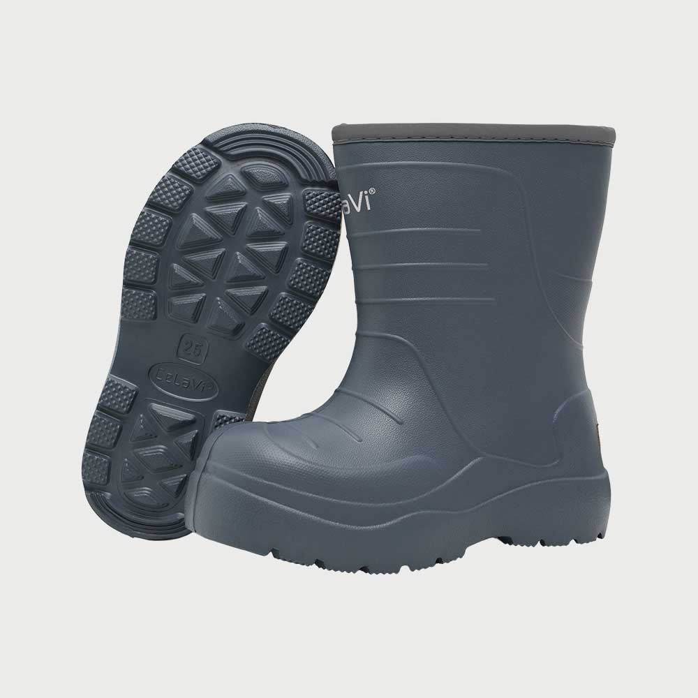 Furred rain boots plain grey - Image 2