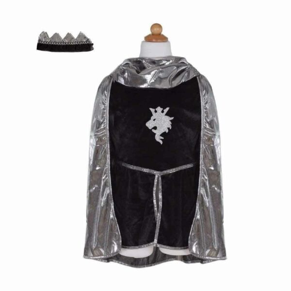 Silver Knight cape + crown set