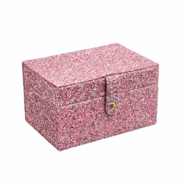 Wide Glitter Confetti Jewelry Box