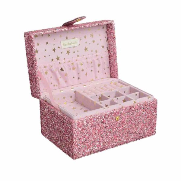 Wide Glitter Confetti Jewelry Box