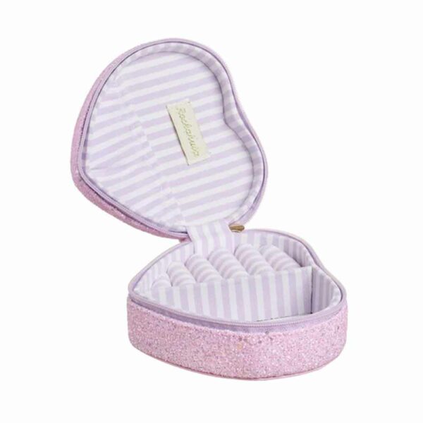Enchanted Glitter Heart Jewelry Box