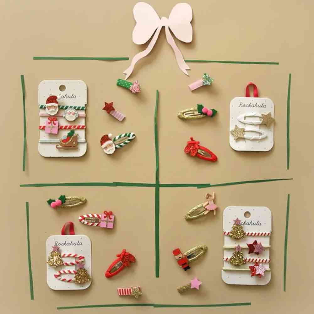 Stripy Christmas Tree Clips Elastics - Image 3