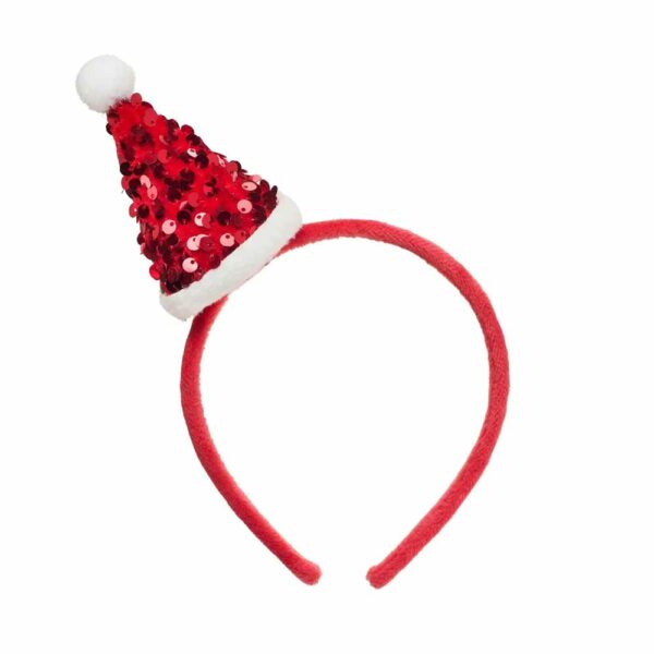 Sequin Velvet Santa Headband
