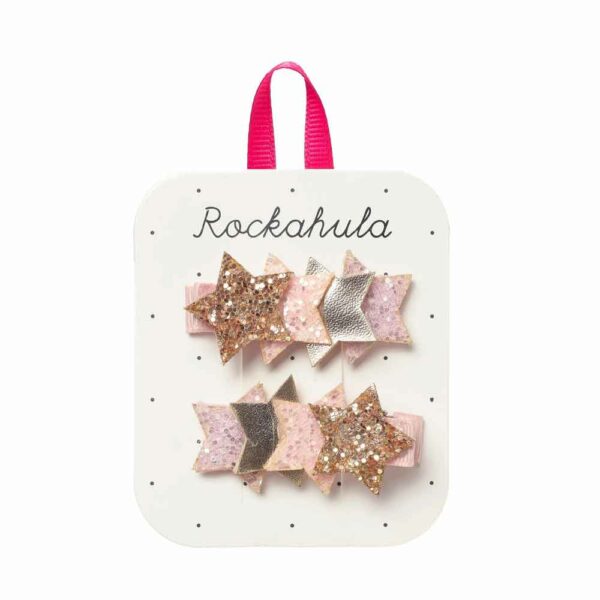 Barrettes Shimmer Star Clips