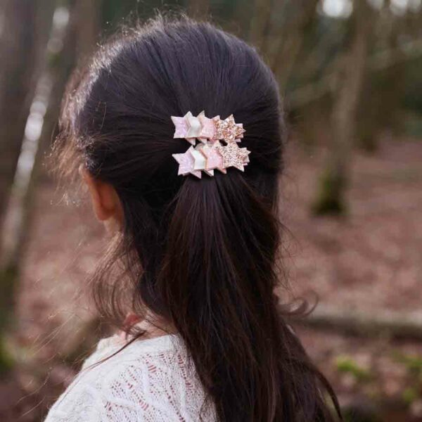 Barrettes Shimmer Star Clips