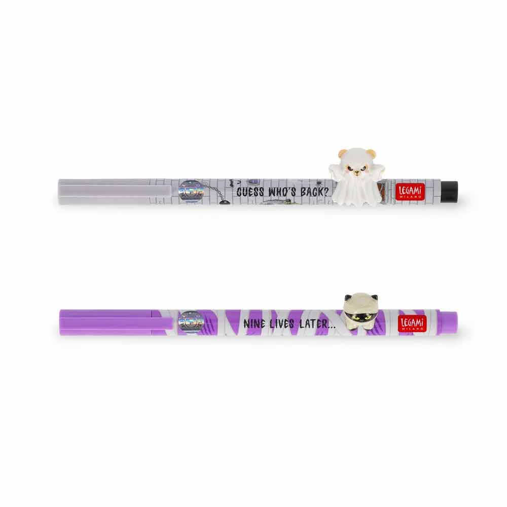 Set 2 Stylos gel décoré Spooky – Image 2