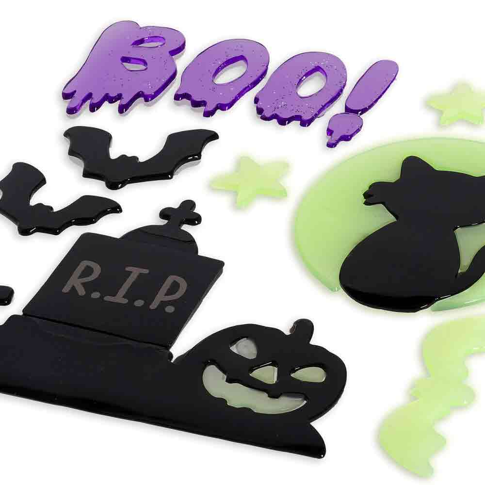 Set autocollants gel fenêtre Halloween – Image 3