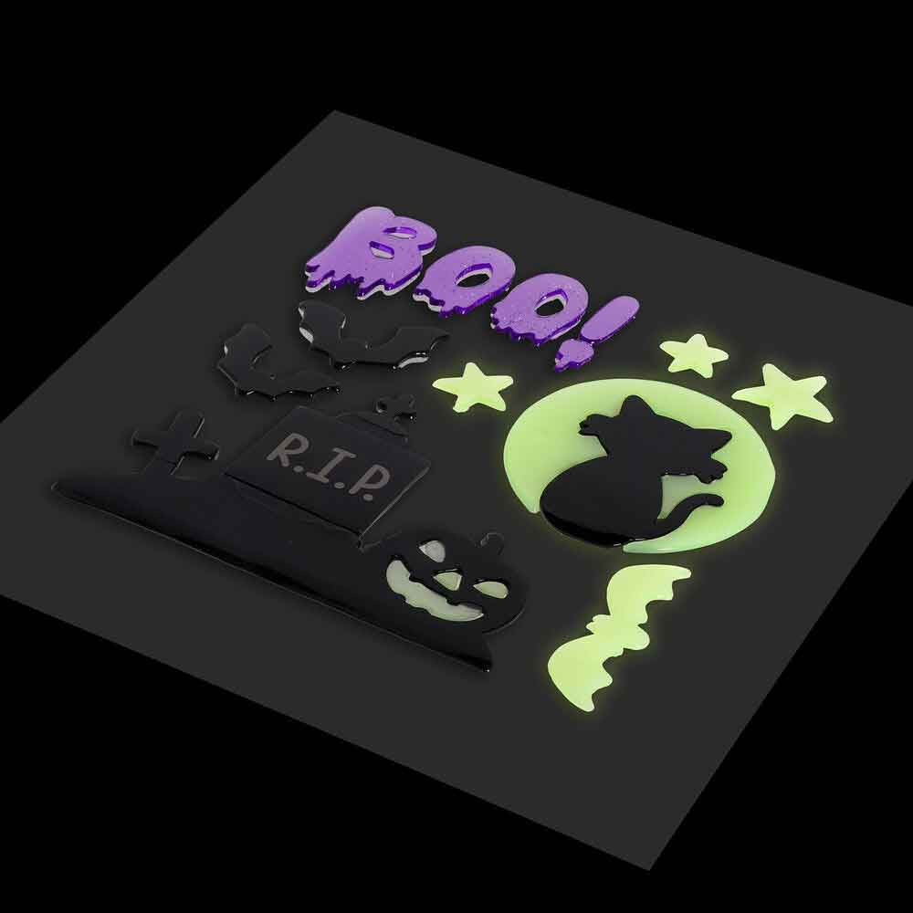 Set autocollants gel fenêtre Halloween – Image 4
