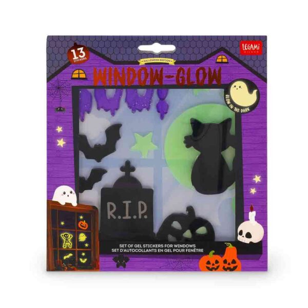 Set autocollants gel fenêtre Halloween