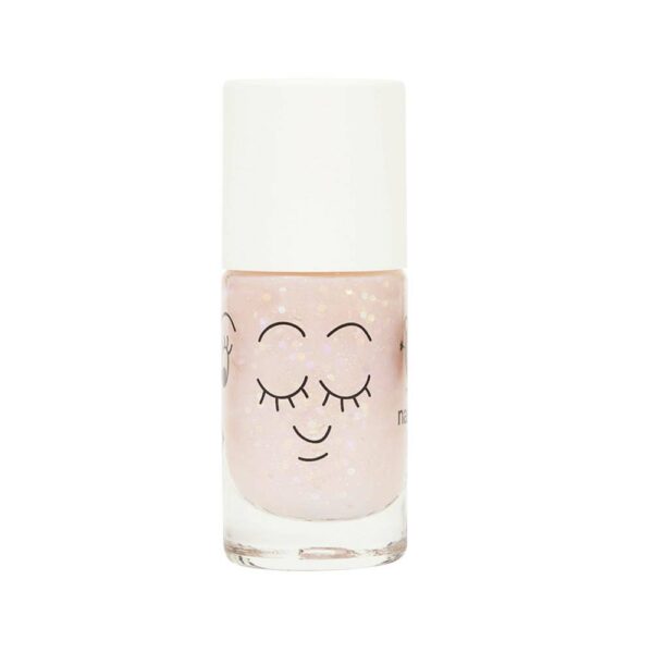 Vernis eau Polly Transparent rose paillette