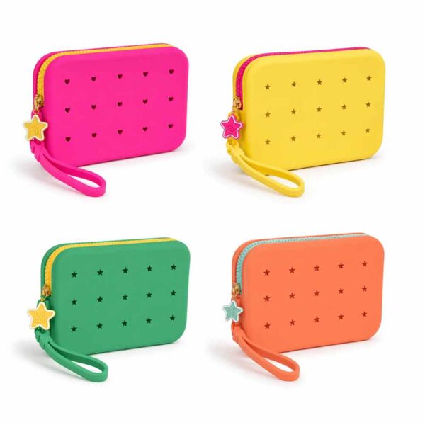 Pochette nomade en silicone + 3 charmes